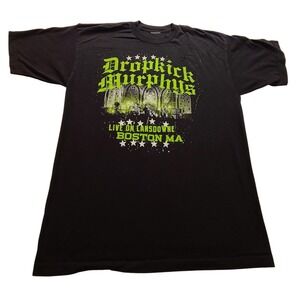 Dropkick Murphys Live on Lansdowne Boston MA Black Graphic T-Shirt‎ Men's XL